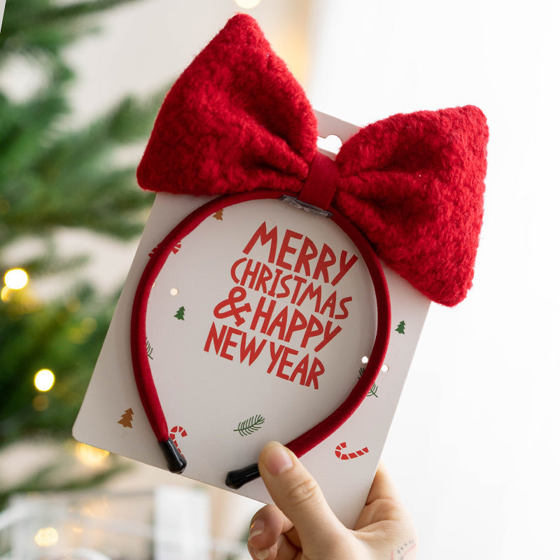 Serre-tête en bois de renne de Noël en vrac pour femmes, enfants, filles, vente en gros