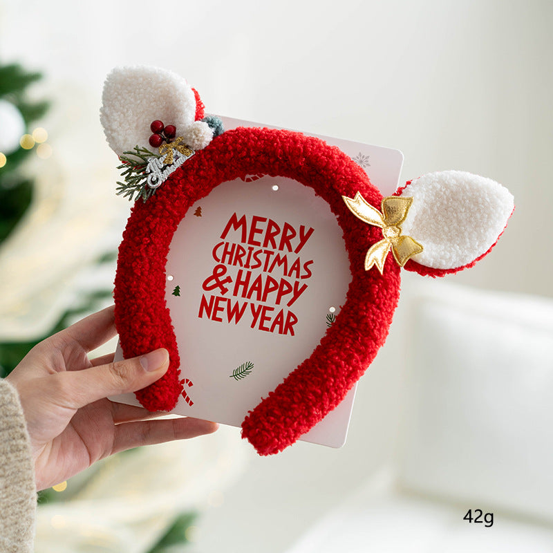 Serre-tête en bois de renne de Noël en vrac pour femmes, enfants, filles, vente en gros