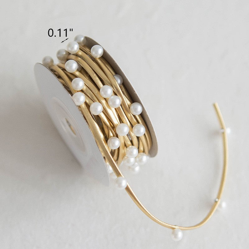 Bulk Christmas Ribbon Grosgrain Ribbon Pearl Beads Ornament for Gift Wrapping Crafts DIY Holiday Xmas Decorations Wholesale