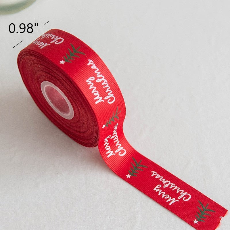 Bulk Christmas Ribbon Grosgrain Ribbon Pearl Beads Ornament for Gift Wrapping Crafts DIY Holiday Xmas Decorations Wholesale