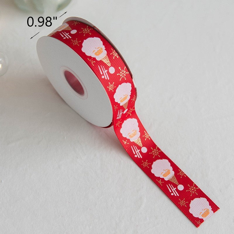 Bulk Christmas Ribbon Grosgrain Ribbon Pearl Beads Ornament for Gift Wrapping Crafts DIY Holiday Xmas Decorations Wholesale