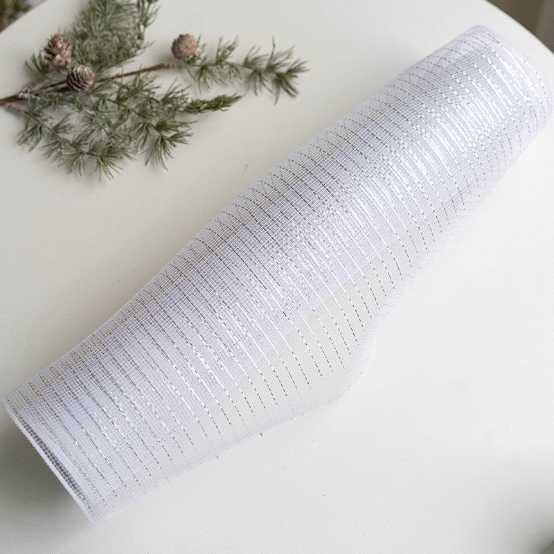 Bulk Christmas Snowflake Ribbon Mesh Ribbon DIY Bows Ribbon Christmas Tree Decoration Wholesale