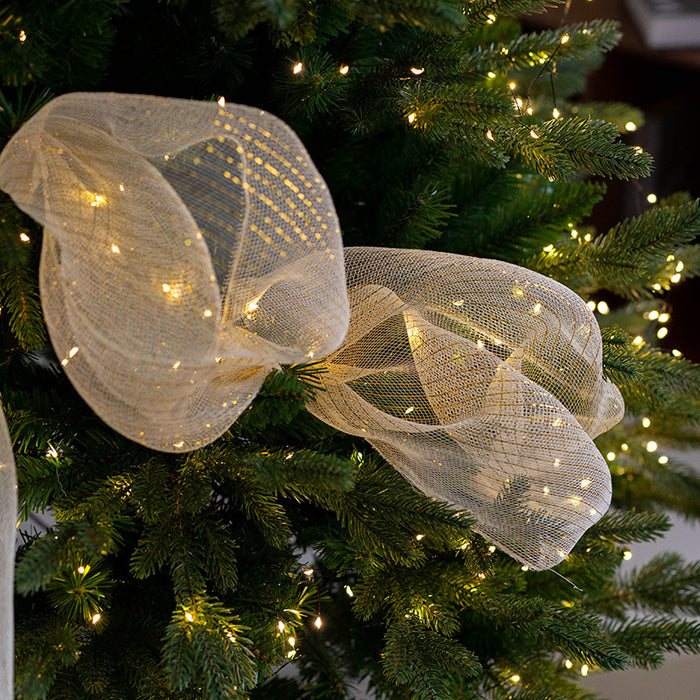 Bulk Christmas Snowflake Ribbon Mesh Ribbon DIY Bows Ribbon Christmas Tree Decoration Wholesale