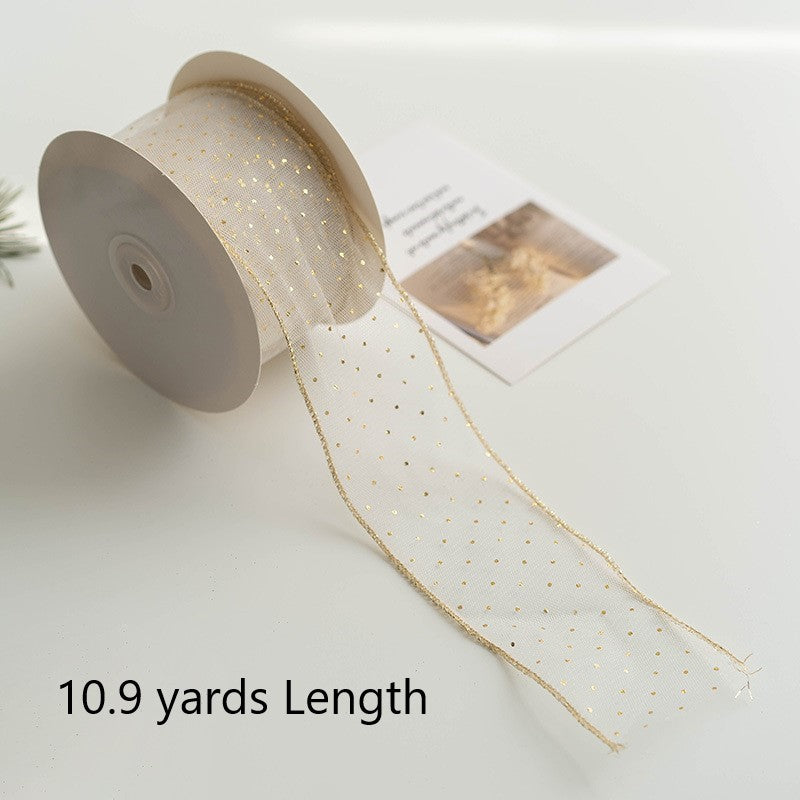 Bulk Christmas Snowflake Ribbon Mesh Ribbon DIY Bows Ribbon Christmas Tree Decoration Wholesale