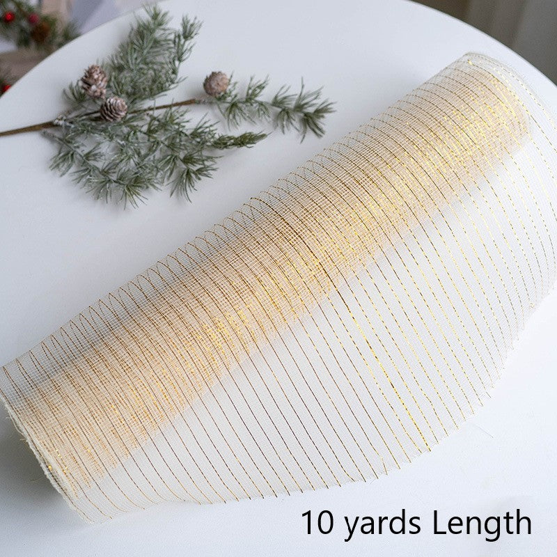 Bulk Christmas Snowflake Ribbon Mesh Ribbon DIY Bows Ribbon Christmas Tree Decoration Wholesale