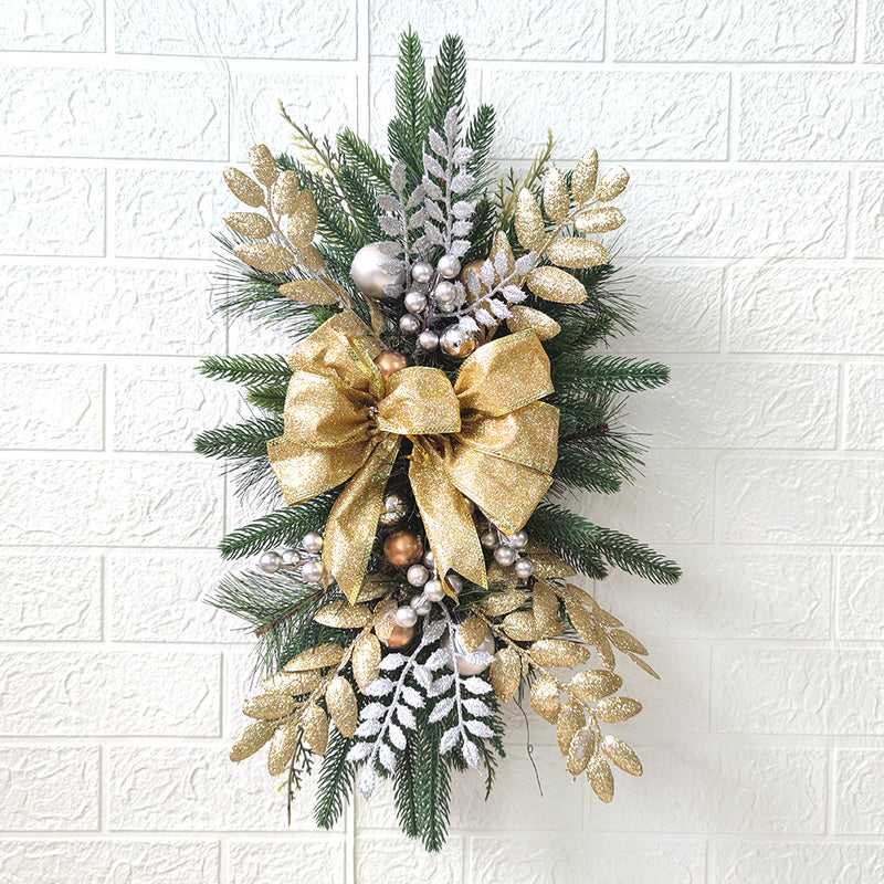 Bulk Christmas Swag Teardrop Swag Stair Swag Christmas Garland for Stairs Door Fireplace Window Artificial Wreath Outdoor Indoor Christmas Decor Wholesale