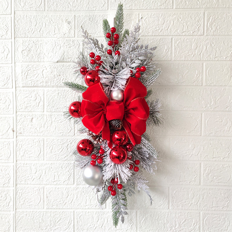 Bulk Christmas Swag Teardrop Swag Stair Swag Christmas Garland for Stairs Door Fireplace Window Artificial Wreath Outdoor Indoor Christmas Decor Wholesale