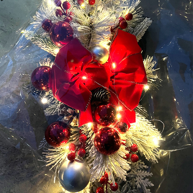 Bulk Christmas Swag Teardrop Swag Stair Swag Christmas Garland for Stairs Door Fireplace Window Artificial Wreath Outdoor Indoor Christmas Decor Wholesale