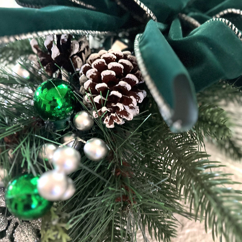 Bulk Christmas Swag Teardrop Swag Stair Swag Christmas Garland for Stairs Door Fireplace Window Artificial Wreath Outdoor Indoor Christmas Decor Wholesale