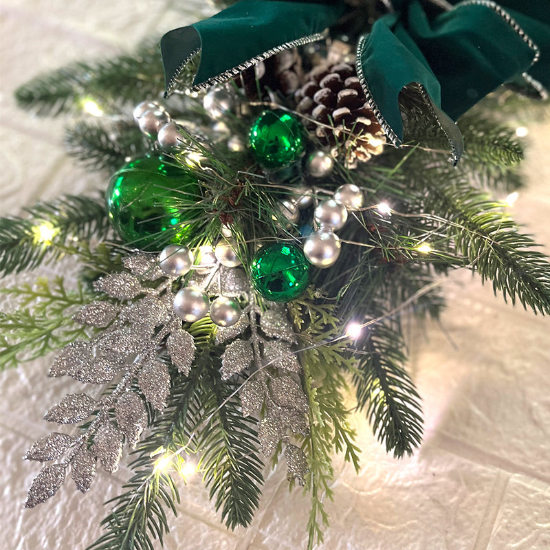 Bulk Christmas Swag Teardrop Swag Stair Swag Christmas Garland for Stairs Door Fireplace Window Artificial Wreath Outdoor Indoor Christmas Decor Wholesale