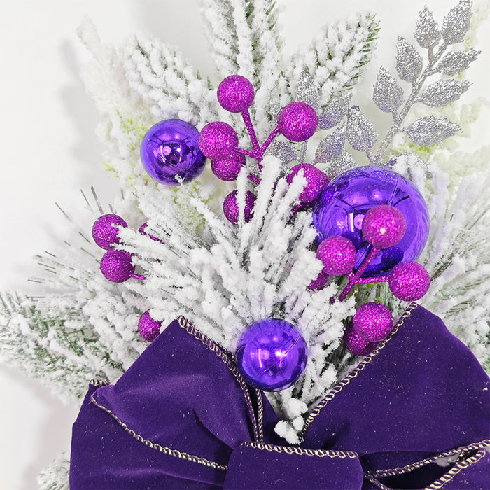 Bulk Christmas Swag with Purple Berries Teardrop Swag Christmas Garland for Stairs Door Fireplace Window Artificial Plant Wreath Home Decor Wholesale