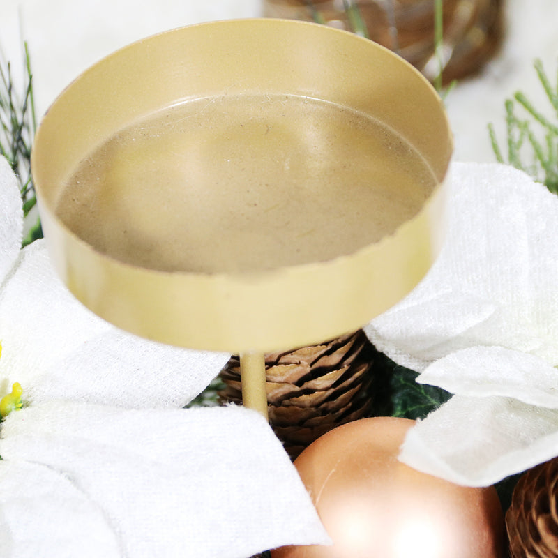 Bulk Christmas Table Centerpiece Decoration Christmas Triple Candelabrum Holiday Candle Holder for Dining Room Kitchen Wholesale