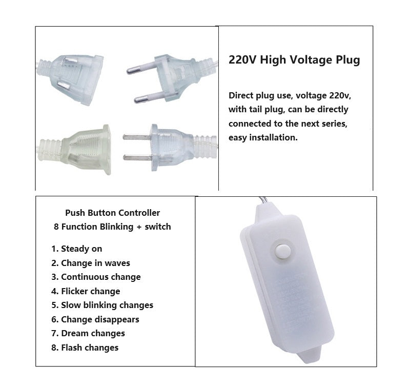 Bulk Christmas String Lights Ornaments with Snowflakes Fairy Window Lights for Xmas Party Decor Wholesale