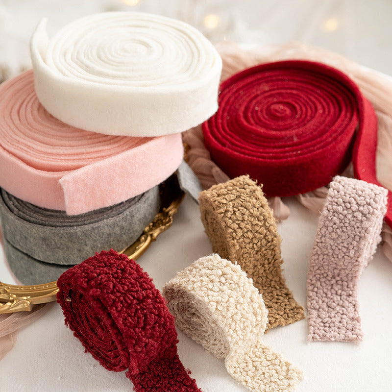 Bulk Christmas Wool Felt Ribbon for DIY Crafts Bow Christmas Tree Ribb ...