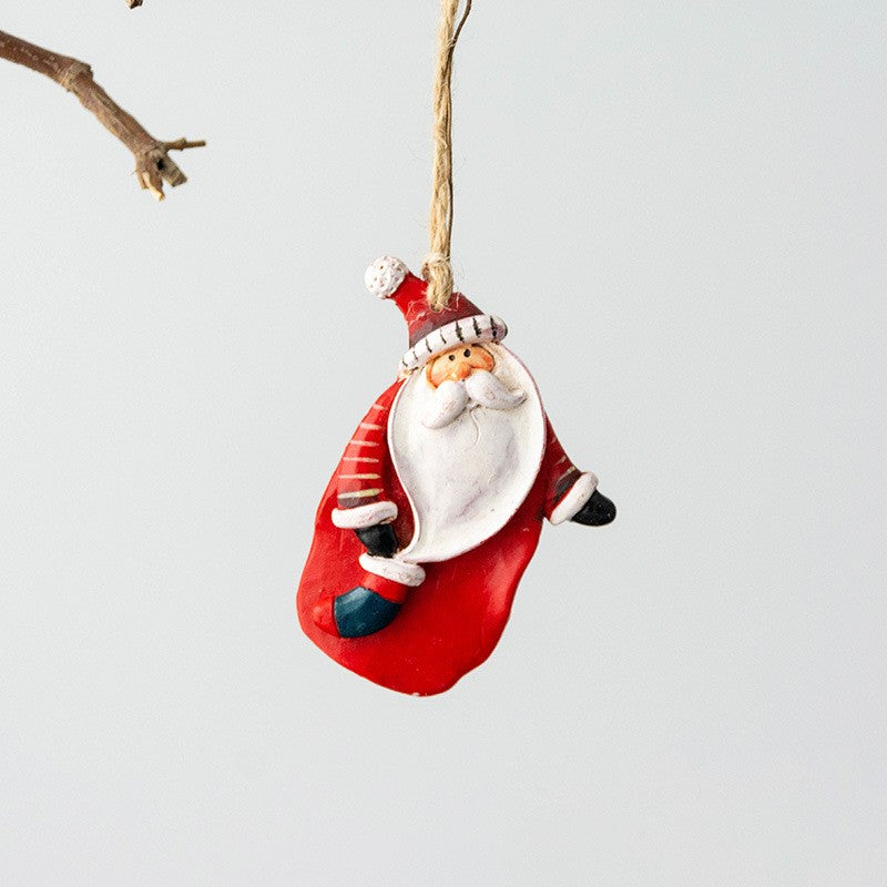 Pendentif Père Noël bonhomme de neige mignon en vrac ornement suspendu arbre de Noël décorations du Nouvel An en gros