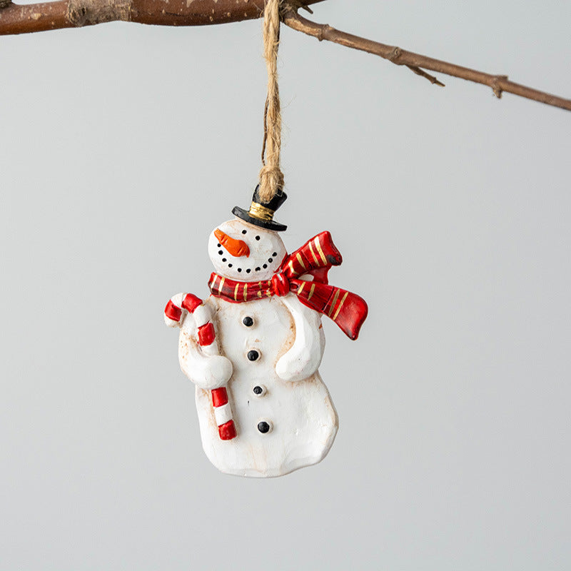 Pendentif Père Noël bonhomme de neige mignon en vrac ornement suspendu arbre de Noël décorations du Nouvel An en gros