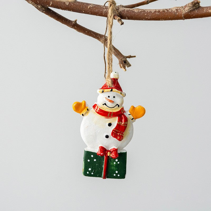 Pendentif Père Noël bonhomme de neige mignon en vrac ornement suspendu arbre de Noël décorations du Nouvel An en gros
