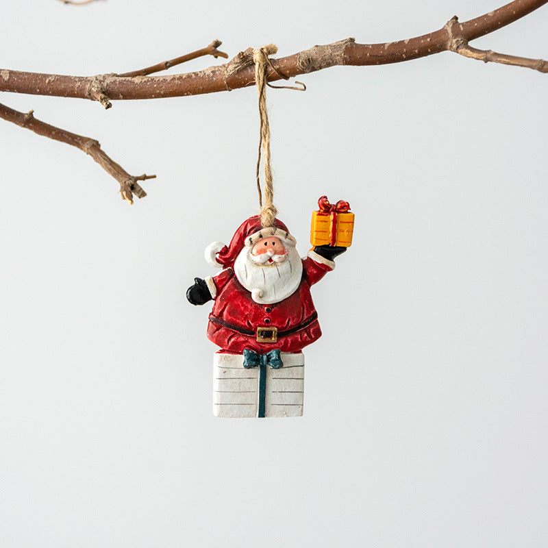 Pendentif Père Noël bonhomme de neige mignon en vrac ornement suspendu arbre de Noël décorations du Nouvel An en gros