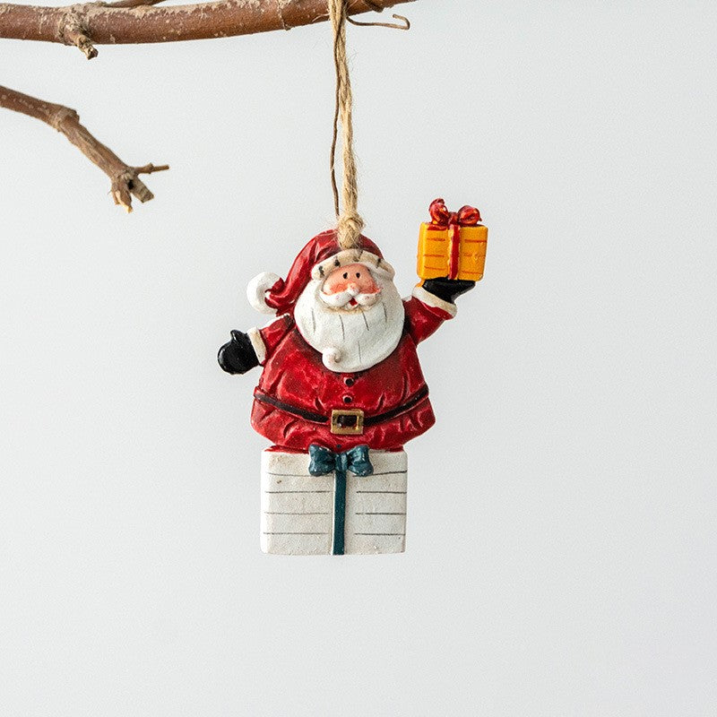 Pendentif Père Noël bonhomme de neige mignon en vrac ornement suspendu arbre de Noël décorations du Nouvel An en gros
