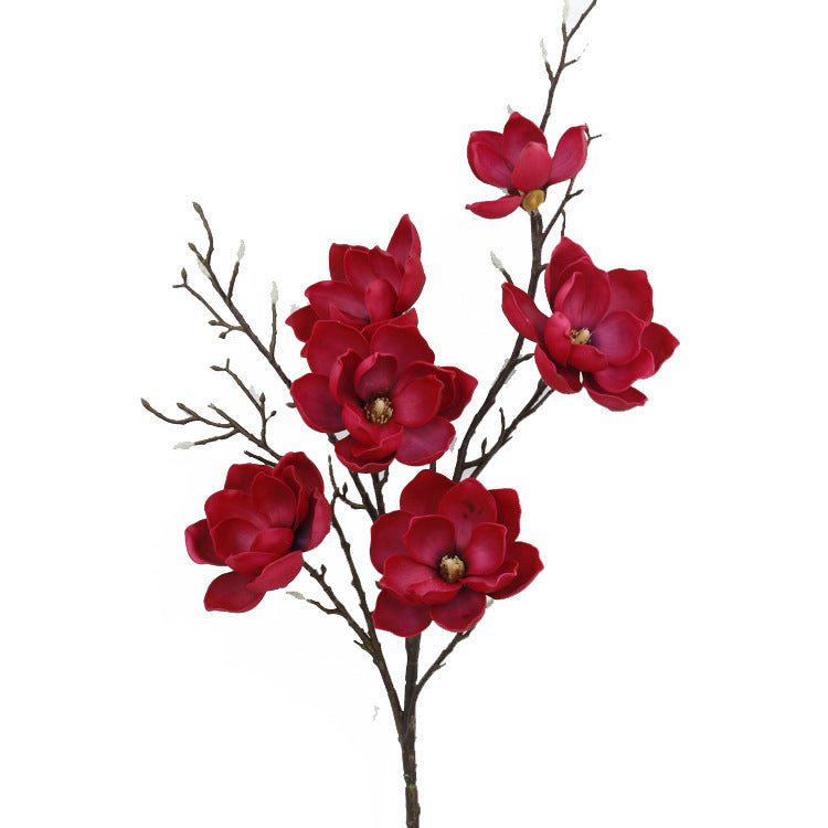 Bulk Extra Long Stems 50" Magnolia Stems Artificial Flowers for Tall Vases Wholesale