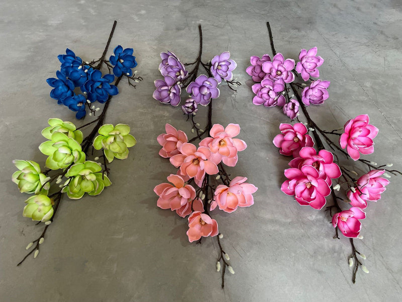 Bulk Extra Long Stems 50" Magnolia Stems Artificial Flowers for Tall Vases Wholesale