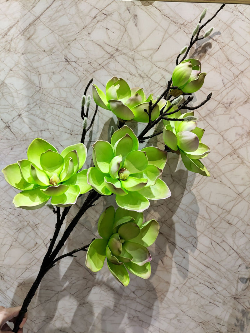 Bulk Extra Long Stems 50" Magnolia Stems Artificial Flowers for Tall Vases Wholesale