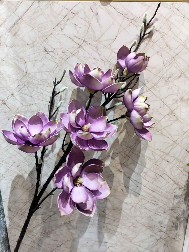 Bulk Extra Long Stems 50" Magnolia Stems Artificial Flowers for Tall Vases Wholesale