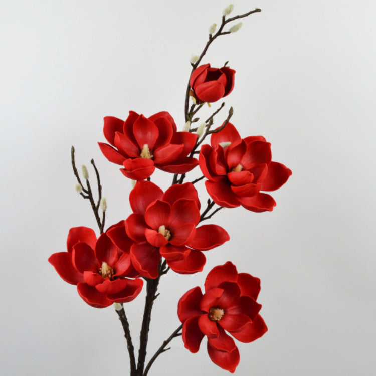 Bulk Extra Long Stems 50" Magnolia Stems Artificial Flowers for Tall Vases Wholesale