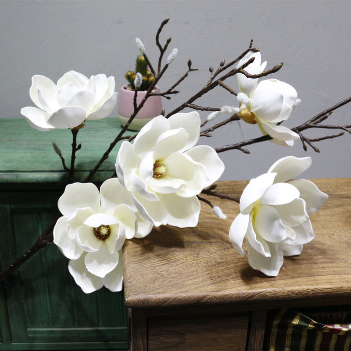 Bulk Extra Long Stems 50" Magnolia Stems Artificial Flowers Wholesale