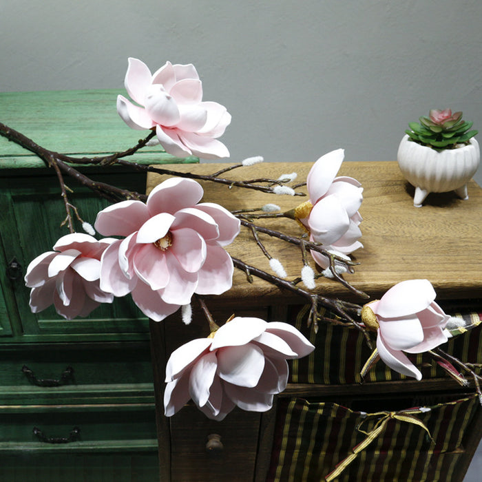 Flores artificiales de tallos de magnolia Real Touch de 36" a granel