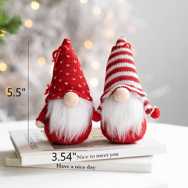 Bulk Faceless Gnome Plush Pendant Christmas Tree Hanging Ornament New Year Party Decor Wholesale