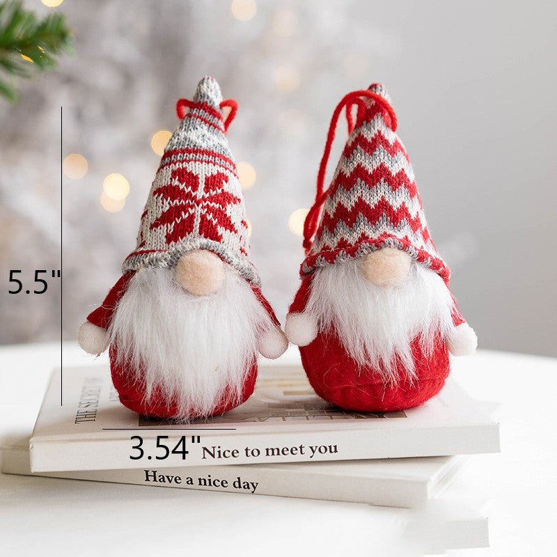 Bulk Faceless Gnome Plush Pendant Christmas Tree Hanging Ornament New Year Party Decor Wholesale