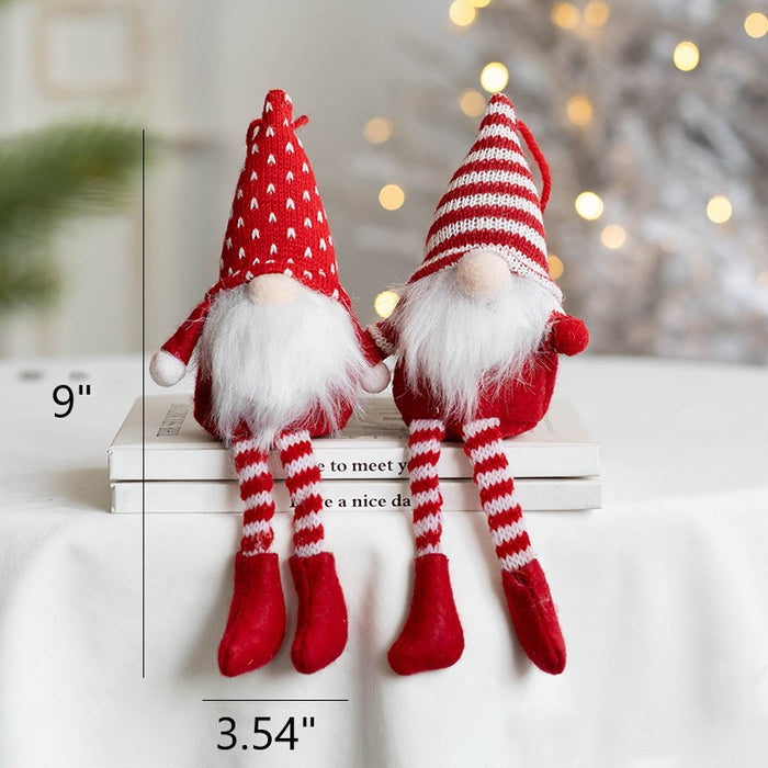 Bulk Faceless Gnome Plush Pendant Christmas Tree Hanging Ornament New Year Party Decor Wholesale