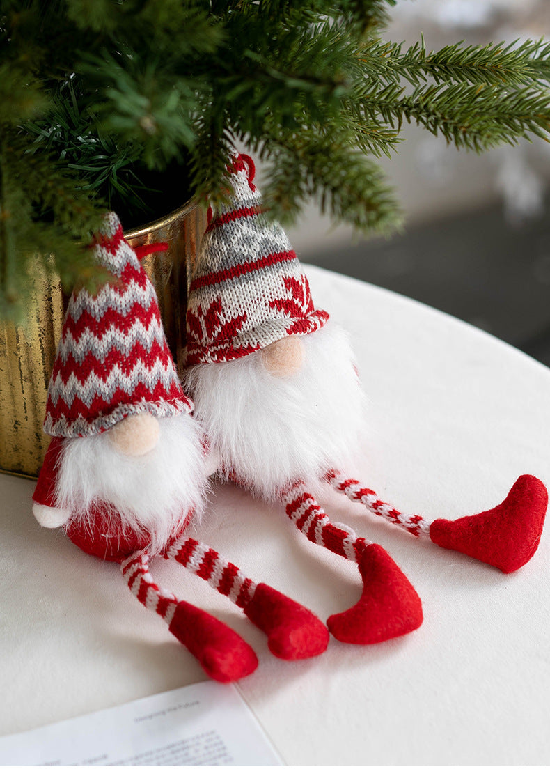 Bulk Faceless Gnome Plush Pendant Christmas Tree Hanging Ornament New Year Party Decor Wholesale