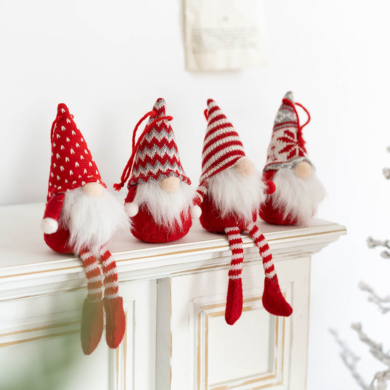 Bulk Faceless Gnome Plush Pendant Christmas Tree Hanging Ornament New Year Party Decor Wholesale