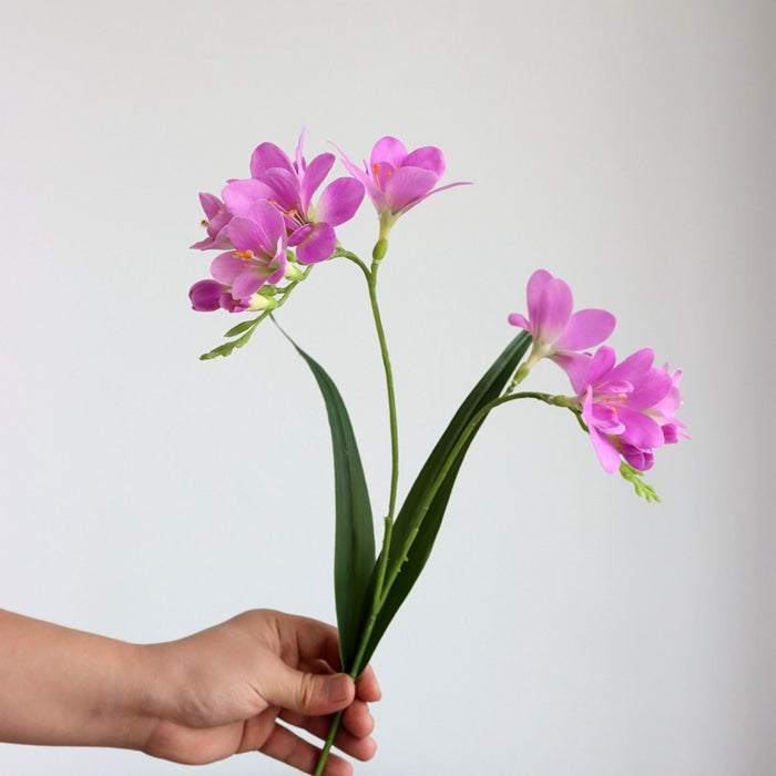 Bulk 25" Freesia Tallos Real Touch Flores Artificiales Al Por Mayor 