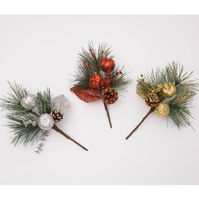 12Pcs Natural Pine Cone Picks Christmas Pinecone With Wired Stems