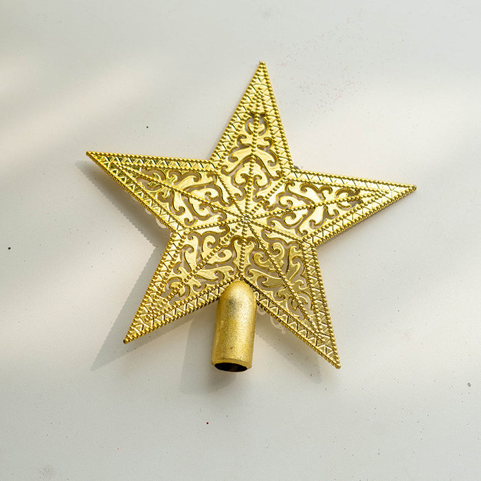 Bulk Glitter Star Christmas Tree Topper Holiday Ornament for Indoor Office New Year Decor Wholesale