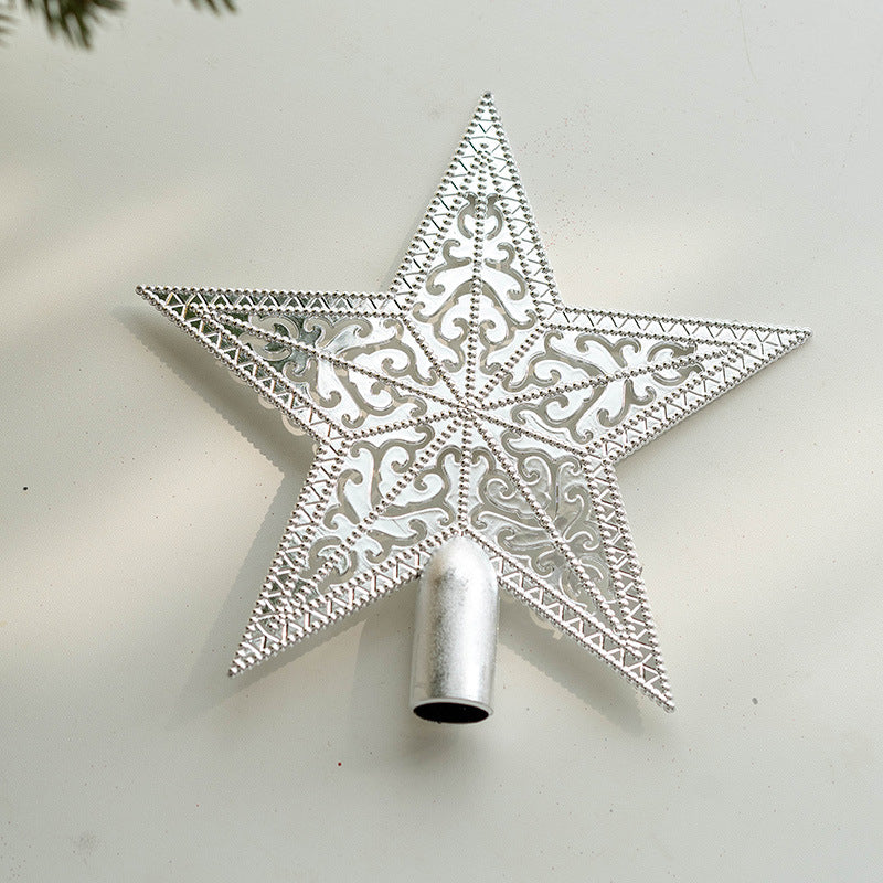 Bulk Glitter Star Christmas Tree Topper Holiday Ornament for Indoor Office New Year Decor Wholesale