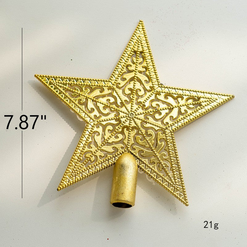 Bulk Glitter Star Christmas Tree Topper Holiday Ornament for Indoor Office New Year Decor Wholesale