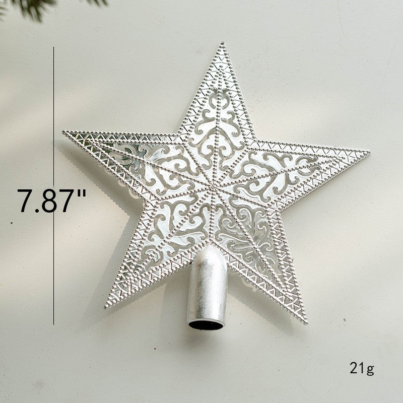 Bulk Glitter Star Christmas Tree Topper Holiday Ornament for Indoor Office New Year Decor Wholesale