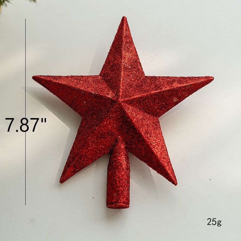 Bulk Glitter Star Christmas Tree Topper Holiday Ornament for Indoor Office New Year Decor Wholesale