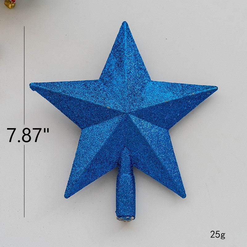 Bulk Glitter Star Christmas Tree Topper Holiday Ornament for Indoor Office New Year Decor Wholesale