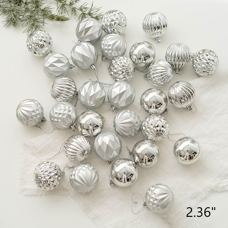 Bulk Golden Silver Champagne Christmas Balls Set Hanging Balls Ornaments for Christmas Tree Holiday Party Decor Wholesale