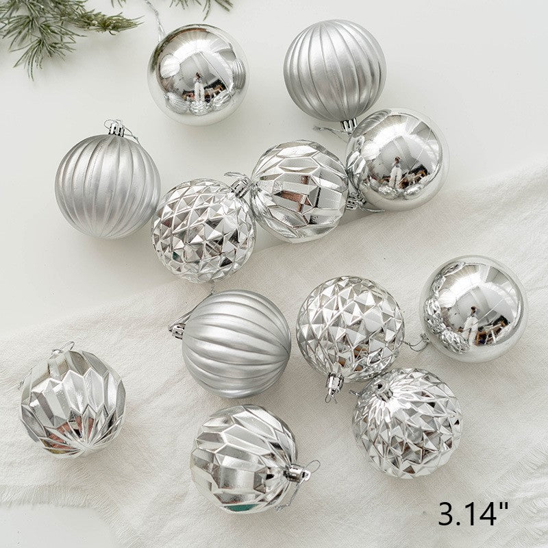 Bulk Golden Silver Champagne Christmas Balls Set Hanging Balls Ornaments for Christmas Tree Holiday Party Decor Wholesale