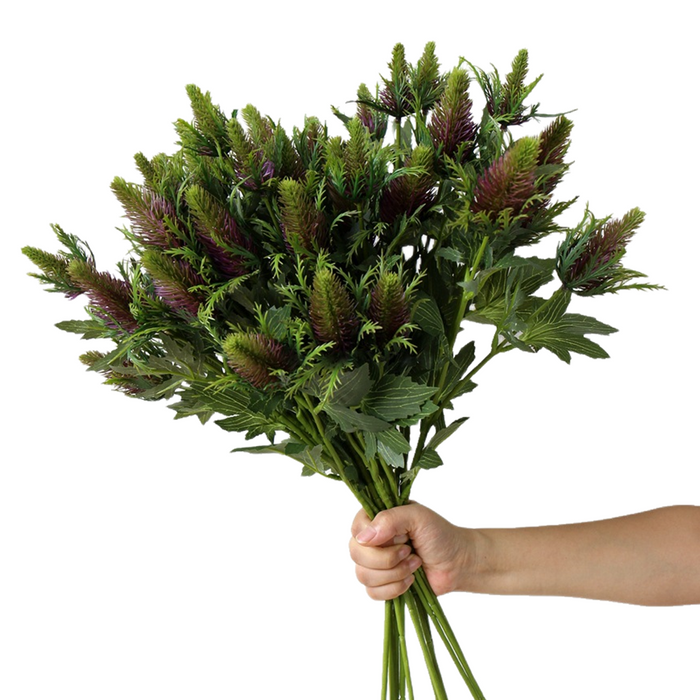 Flores de Eryngium a granel de 26 ", tacto Real, venta al por mayor 