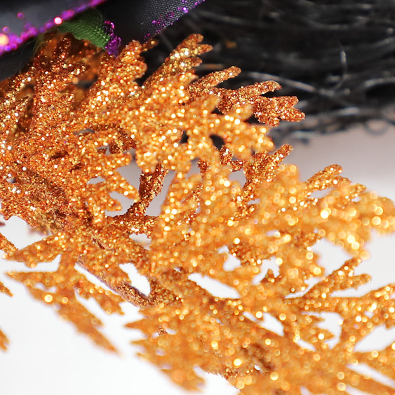 Bulk Halloween Purple Rose Grapevine Wreath Spider Web Artificial Plants Wreath Party Decoration Wholesale