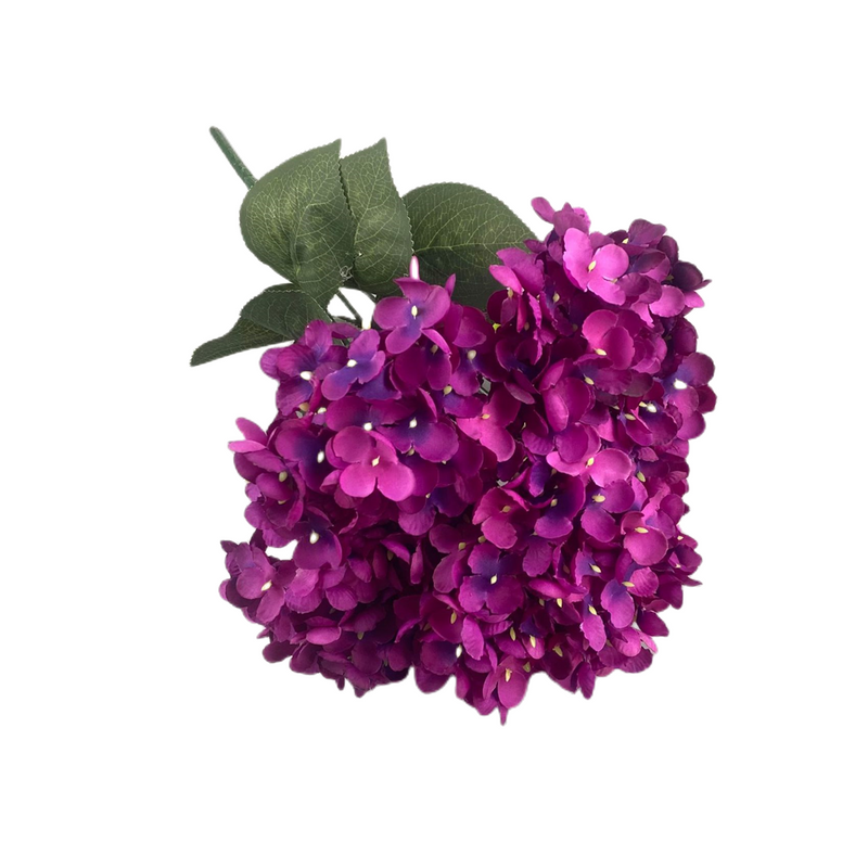 Lot de 5 hortensias artificiels en soie de 19 pouces de haut, 14 couleurs en vrac, vente en gros 