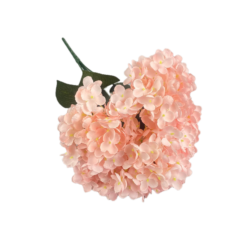 Lot de 5 hortensias artificiels en soie de 19 pouces de haut, 14 couleurs en vrac, vente en gros 