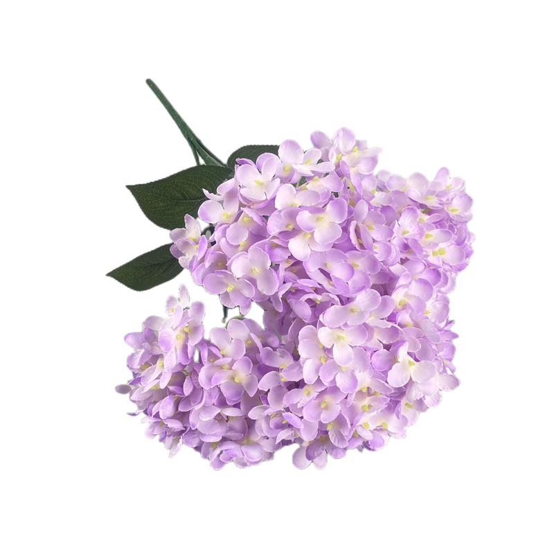 Lot de 5 hortensias artificiels en soie de 19 pouces de haut, 14 couleurs en vrac, vente en gros 